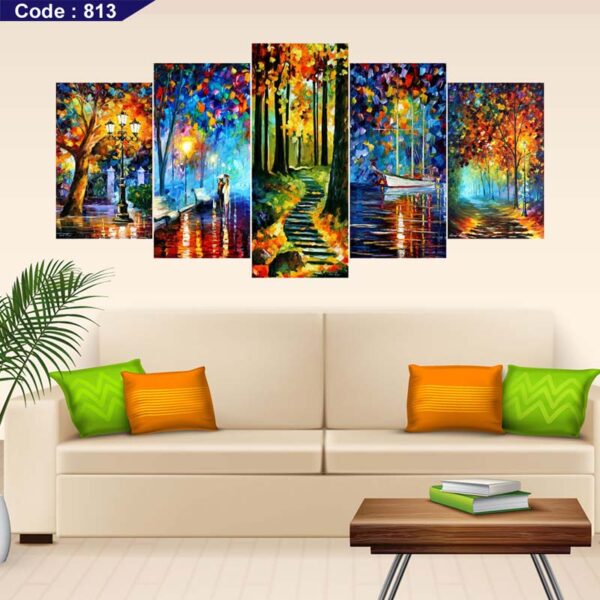 5 panel wall canvas