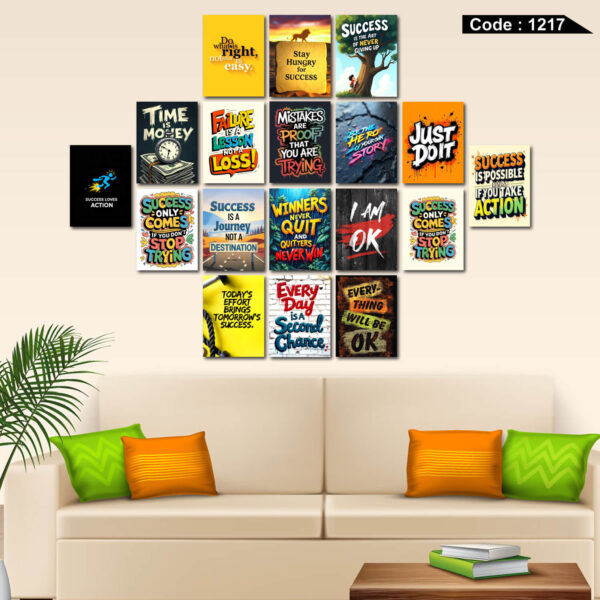 English Motivational Wallboard (18 Pcs)